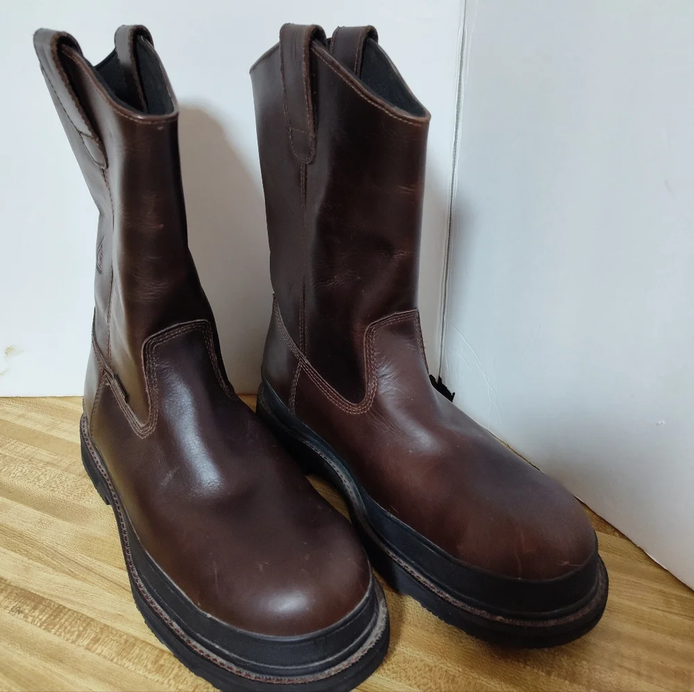 Ace Work Boots Waterproof Leather Men Sz 12 Women 13.5  New Without Box
